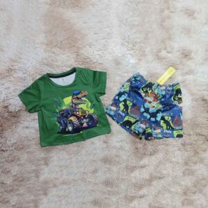 Terno - Kids Dinosaur T-Shirt and Short - Summer Toddler Clothing Outfit