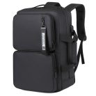 The spacious interior compartments of a large capacity commuter laptop backpack.