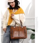 Women’s retro large capacity crossbody shoulder handbag for casual everyday use