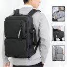 A large capacity multifunctional laptop backpack designed for business and travel.