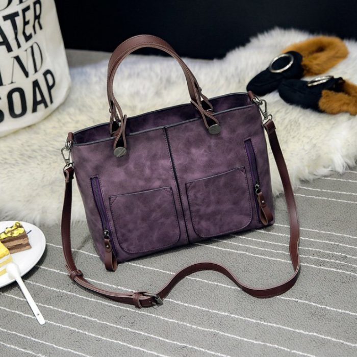 Women’s retro large capacity crossbody shoulder handbag for casual everyday use