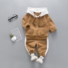 Cute toddler wearing a cozy baby casual cotton sweater terno.