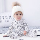 Happy child wearing a comfortable kids cotton long sleeve terno.
