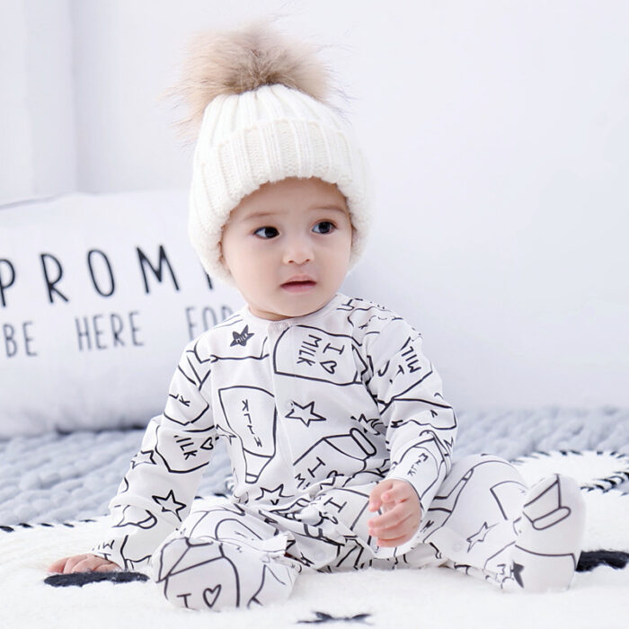 Happy child wearing a comfortable kids cotton long sleeve terno.