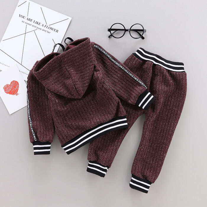 Cute toddler wearing a cozy and stylish baby knit sweater terno.
