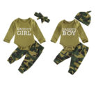 Happy toddler wearing a stylish and comfortable toddler 3 piece camo outfit.