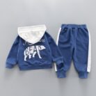 Cute toddler wearing a cozy baby casual cotton sweater terno.