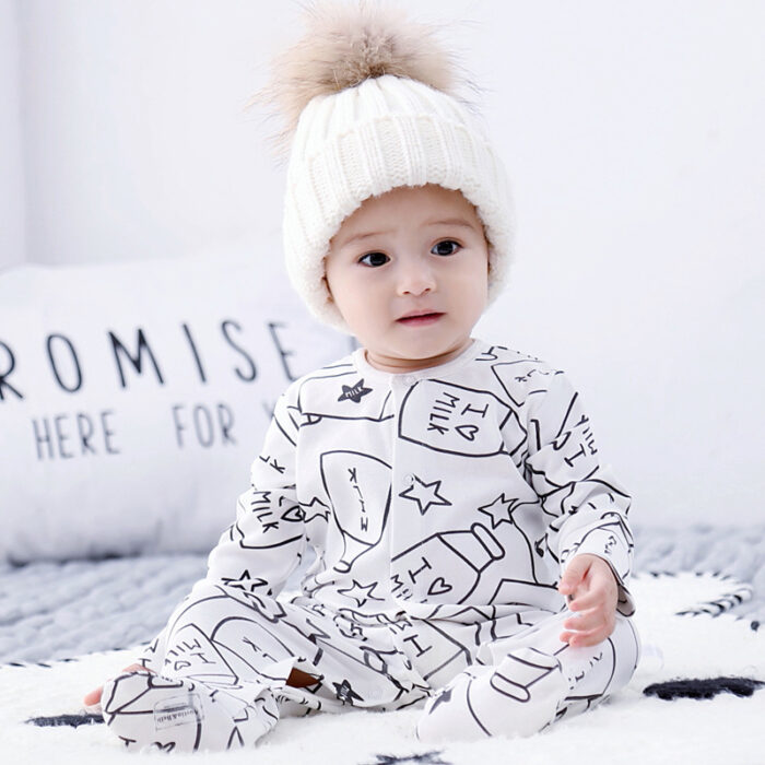 Happy child wearing a comfortable kids cotton long sleeve terno.