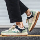 "Men's comfortable lace-up casual sneakers with a thick platform sole." (Note: If the shoe is a specific color, like black or white, add the color into this text, e.g., "Black men's comfortable lace-up...").