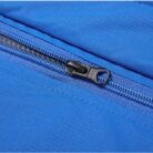 Close-up of the thick faux fur collar and weather-resistant shell on a mens fleece lined winter jacket.