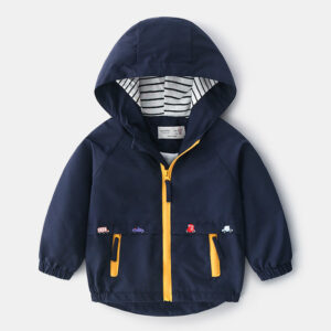Close-up of the ultra-soft, premium fabric and vibrant pattern on a kids premium zip up hoodie.