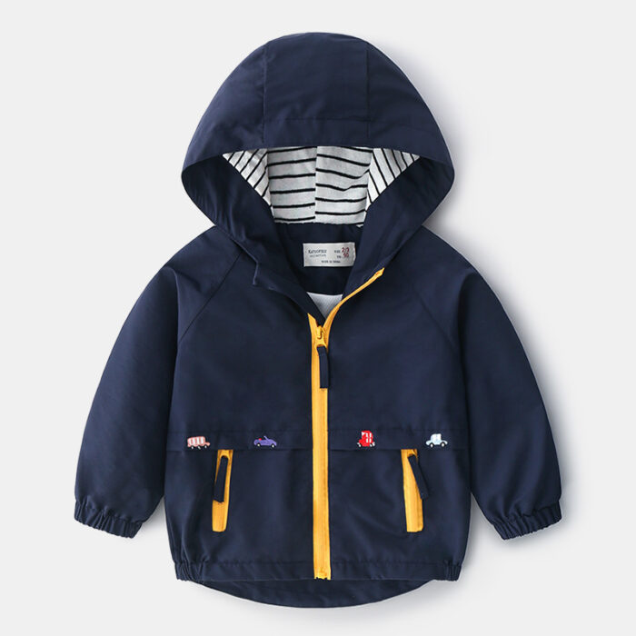 Close-up of the ultra-soft, premium fabric and vibrant pattern on a kids premium zip up hoodie.