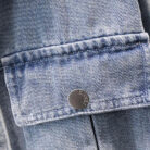 A stylish little girl wearing a versatile girls denim jacket for a cute everyday look.