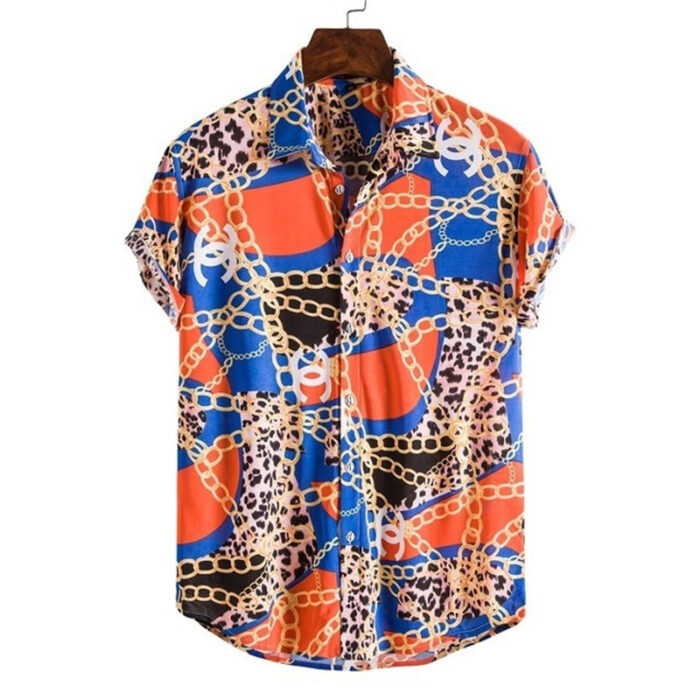 1618312797136.jpg A stylish man wearing a trendy mens casual streetwear shirt for a relaxed everyday look.