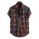 A stylish man wearing a trendy mens casual streetwear shirt for a relaxed everyday look.