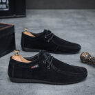 Stylish mens slip on loafer shoes with a premium suede finish.