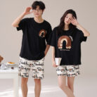 Happy couple wearing a comfortable couple matching terno set for summer.