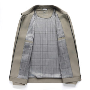 2277824e-b6c4-4360-bb31-4b67ca47d00e.jpg A stylish man wearing a versatile mens casual collared jacket over a comfortable t-shirt.