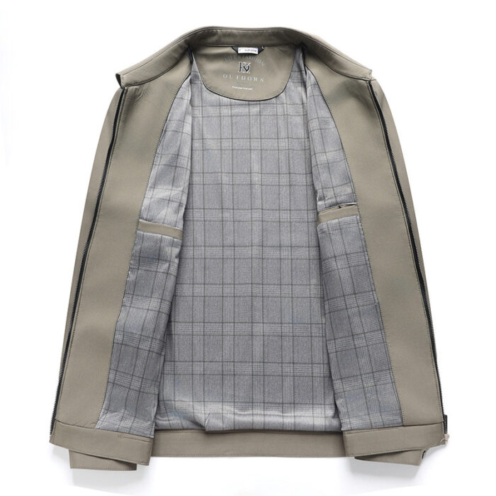 2277824e-b6c4-4360-bb31-4b67ca47d00e.jpg A stylish man wearing a versatile mens casual collared jacket over a comfortable t-shirt.