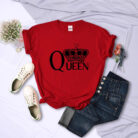 Close-up of the bold crown print and breathable fabric on a crown print cotton shirt.