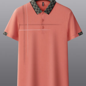 A professional man wearing a classic mens cotton polo shirt ph for a smart casual office look.