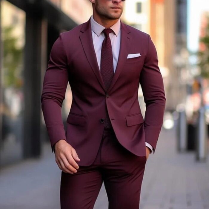 2fc3efdf-6967-4a64-a566-644377c9ccd1.jpg Handsome young man wearing a stylish mens slim fit two piece suit.