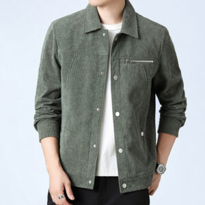 3287a734-33c3-48f0-8845-b5abe074545b.jpg A stylish man wearing a classic mens casual corduroy jacket for a relaxed everyday look.
