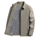 A stylish man wearing a versatile mens casual collared jacket over a comfortable t-shirt.
