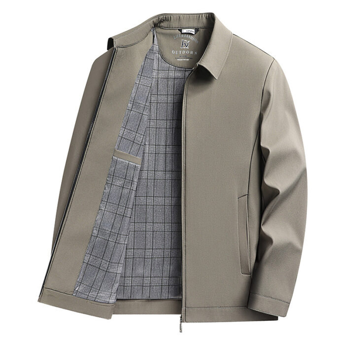 36a3159f-a045-4c71-bf75-3e1fa4b1c2ef.jpg A stylish man wearing a versatile mens casual collared jacket over a comfortable t-shirt.