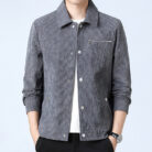 A stylish man wearing a classic mens casual corduroy jacket for a relaxed everyday look.