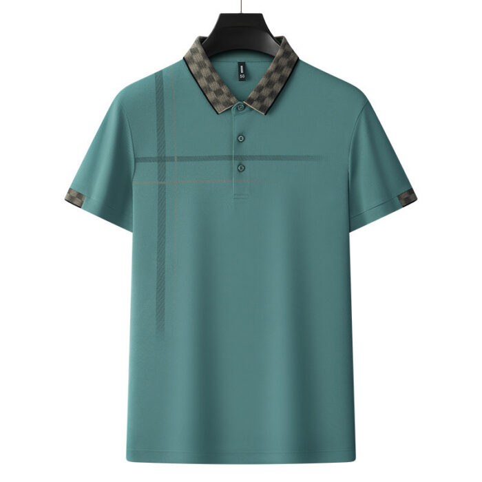 52dcfcb1-5737-4b78-b9b6-0524981a76bc.jpg A professional man wearing a classic mens cotton polo shirt ph for a smart casual office look.