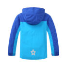 Close-up of the ultra-soft brushed fabric and sturdy zipper on a youth lightweight fall coat.