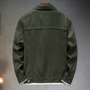 6068fbcd-9e0b-4f53-942a-ec1fe08b4fc7.jpg A stylish man wearing a versatile mens workwear denim jacket for a rugged everyday look.
