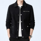 A stylish man wearing a classic mens casual corduroy jacket for a relaxed everyday look.