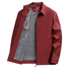 A stylish man wearing a versatile mens casual collared jacket over a comfortable t-shirt.