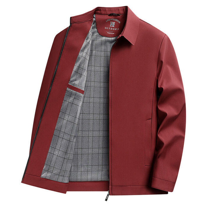 6bdde6f9-b791-44a8-b451-a85e7262b0f5.jpg A stylish man wearing a versatile mens casual collared jacket over a comfortable t-shirt.