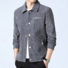 A stylish man wearing a classic mens casual corduroy jacket for a relaxed everyday look.