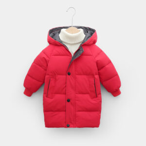 736642928923.jpg A happy child staying warm in the snow wearing a stylish kids thick winter coat.