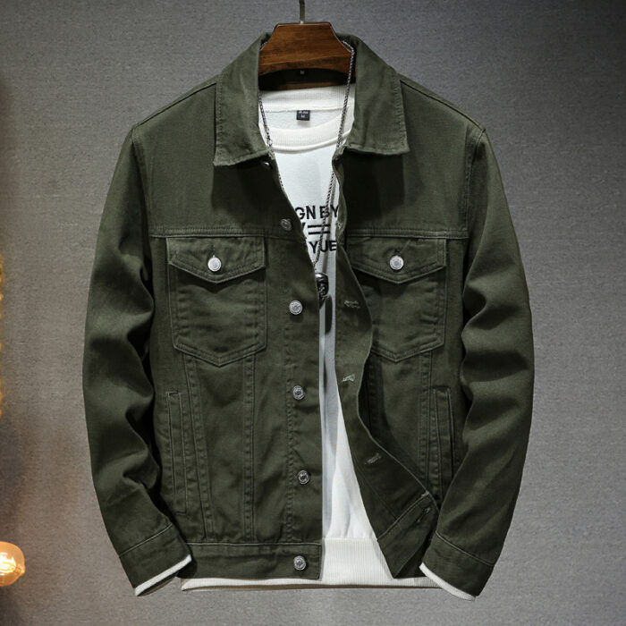 76c3a8c9-1735-4398-bb5d-a74d1c7743d1.jpg A stylish man wearing a versatile mens workwear denim jacket for a rugged everyday look.