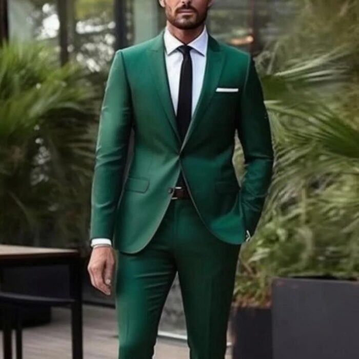 78b7767c-a0b9-4000-9a0b-aaa32891cda3.jpg Handsome young man wearing a stylish mens slim fit two piece suit.