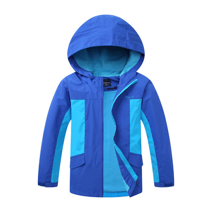 A stylish older child wearing a comfortable kids casual autumn jacket for a crisp fall day.