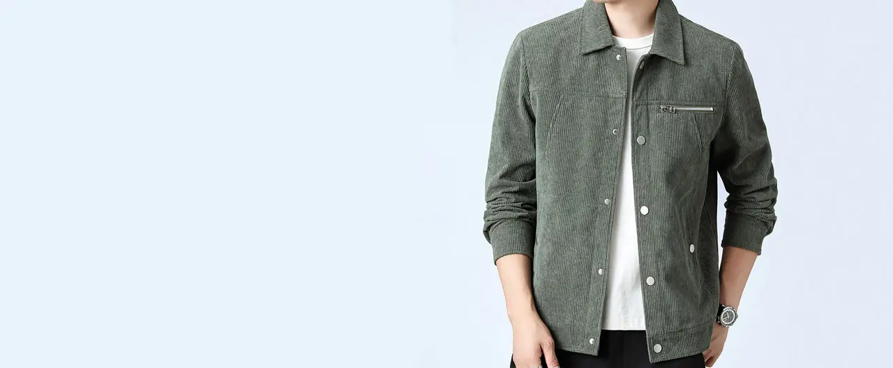Mens Casual Corduroy Jacket