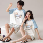 Happy couple wearing a comfortable couple matching terno set for summer.