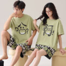 Happy couple wearing a comfortable couple matching terno set for summer.