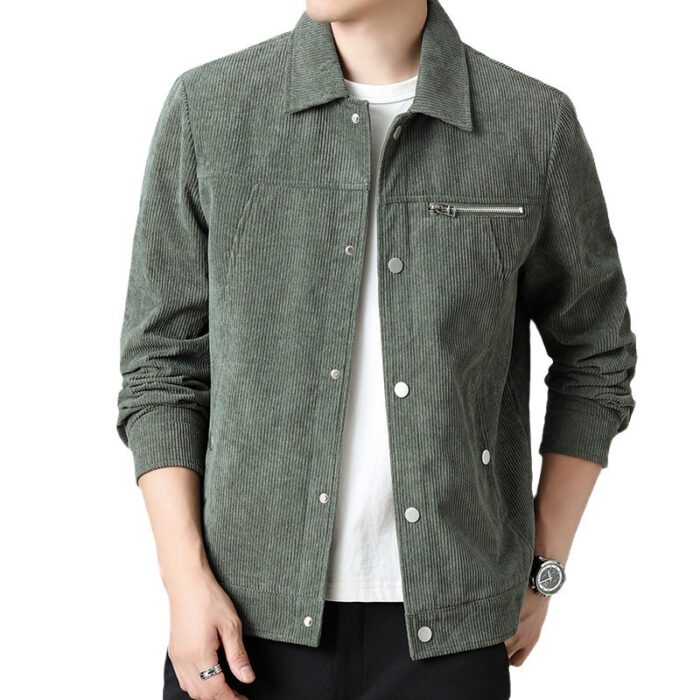 f40d62b4-3a63-4b07-b931-c0d3190abf95.jpg A stylish man wearing a classic mens casual corduroy jacket for a relaxed everyday look.