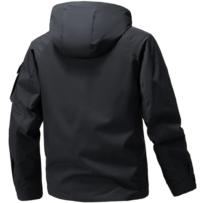 A stylish man wearing a versatile mens slim fit utility jacket for a modern streetwear look from K&K Trend Wear.
