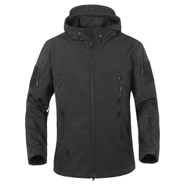 A man exploring the outdoors wearing a durable mens waterproof softshell jacket for maximum weather protection from K&K Trend Wear.