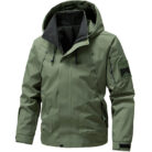 A stylish man wearing a versatile mens slim fit utility jacket for a modern streetwear look from K&K Trend Wear.