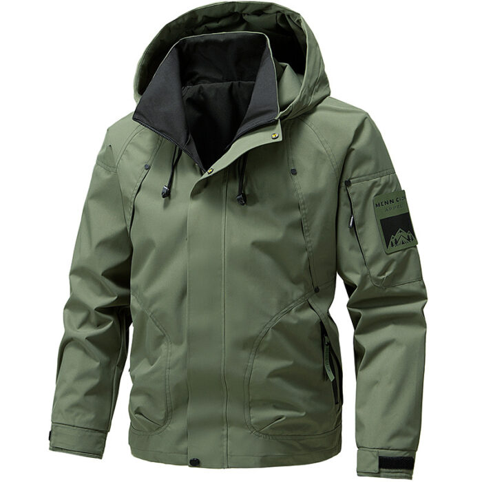 A stylish man wearing a versatile mens slim fit utility jacket for a modern streetwear look from K&K Trend Wear.