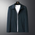 A stylish man wearing a versatile mens smart casual collared jacket for a sharp office look from K&K Trend Wear.